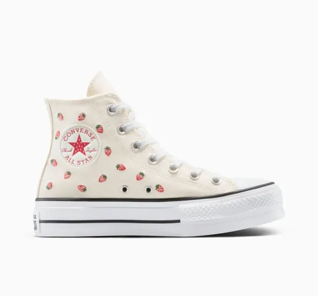 Converse Chuck Taylor All Star Lift Platform Embroidered Strawberries