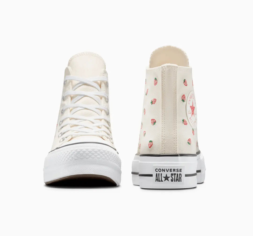 Converse Chuck Taylor All Star Lift Platform Embroidered Strawberries